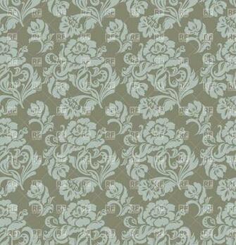 Seamless Gray Floral Victorian Wallpaper Royalty Vector