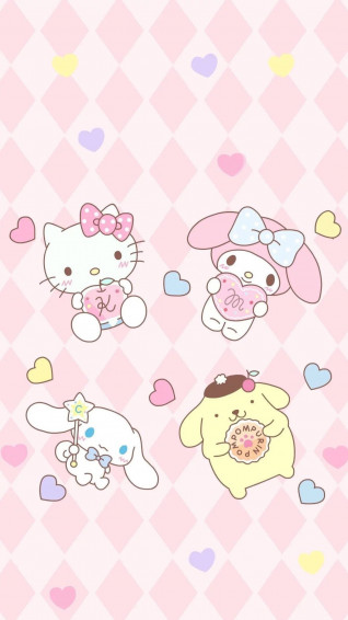 Hello Kitty And Friends iPhone Wallpaper