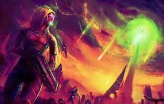 Wallpaper Mass Effect Drill Vas Normandy Fan Art Geth Quarian