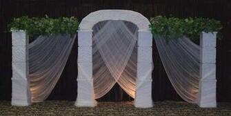 Square Grecian Set With Arch And Crossing Chiffon Is A Beautiful