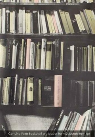 Genuine Fake Bookshelf Wallpaper From Deborah Bowness