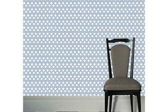 Hicks Hexagon Blue Gr Wallpaper Single Roll Viesso