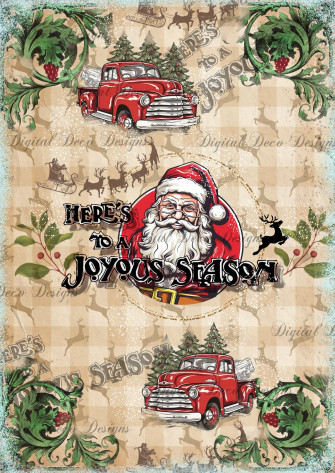 Retro Vibe Christmas Digital Deco Designs