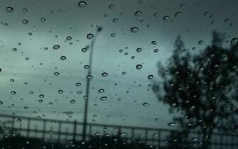 Autumn Rain Wallpaper Stock Photos