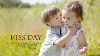 Cute Boy Kissing Baby Girl Photo New HD Wallpaper