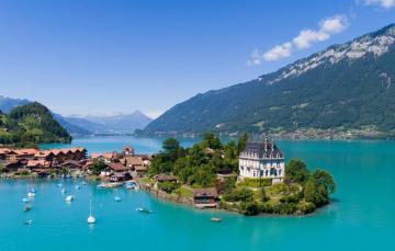 Wallpaper Mountains The City Lake Switzerland