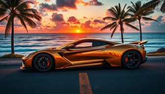 Cool Gold Cars Wallpaper