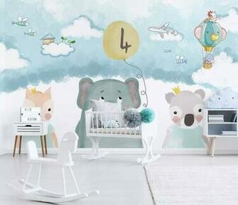 Amazon Murwall Kids Wallpaper Cartoon Animals Wall Murals