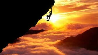 Picture Climbers Silhouette Cliff Nature Mountaineering