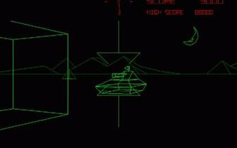 Retro Battlezone Wallpaper Stock Photos