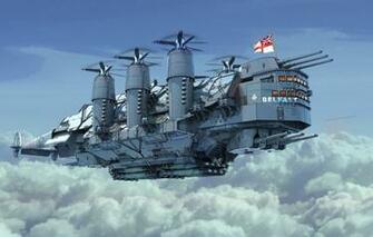 Wallpaper The Sky Ship Art Fiction Illustration Steampunk