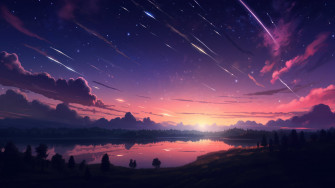 Anime Night Sky Wallpaper