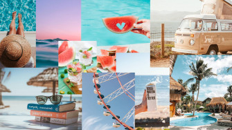 Summer Aesthetic Collage Wallpaper