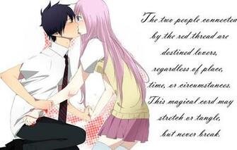Wallpaper Girl Kiss Rin Okumura Blue Exorcist Ao No