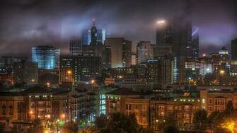 Atlanta Skyline Night Wallpaper