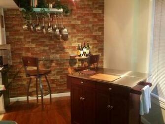 Wallpaper Faux Rust Tuscan Brick Wall Looks Real Up