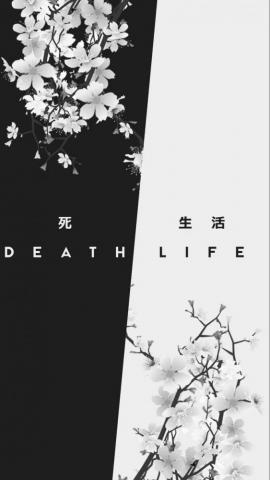 Life And Death Dark Wallpaper iPhone Black Aesthetic