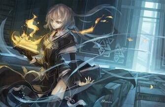 Brunettes Wizard Dress Fire Long Hair Brown Eyes