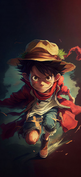 One Piece Monkey D Luffy Art Wallpaper iPhone