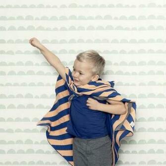Ferm Living Half Moon Wallpaper Mint Pop Line