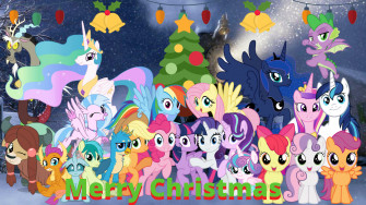 Merry Christmas Mlp Fim By Dipperbronypines98