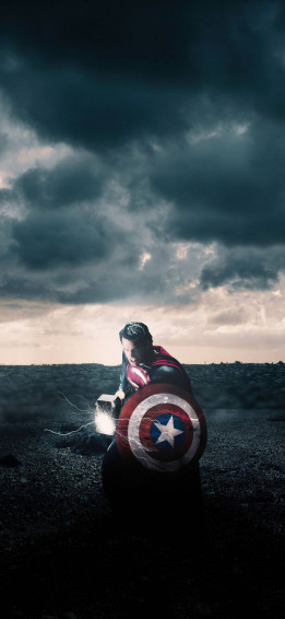 Captain America Shield iPhone Superman Mjolnir Wallpaper