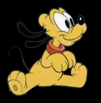 Disney Animal Characters Baby Pluto Cartoon Wallpaper