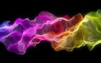 Wallpaper Neon Kleurige Zijden 3d Behang Foto HD