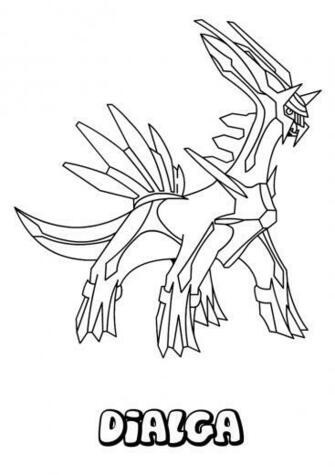 Pokemon Dialga Coloring S For Kids