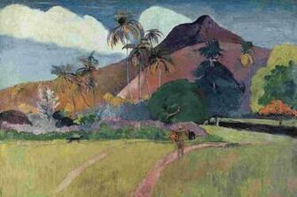Tahitian Landscape With A Mountain Gauguin