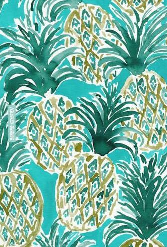 Aqua Pineapple O Clock Barbarian Prints