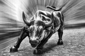 Wall Street New York Isack Kousnsky Bull Wallpaper