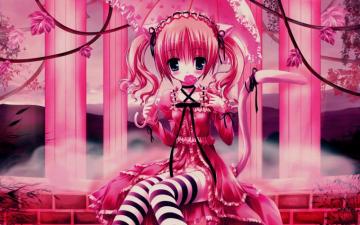 Pink Wallpaper Panther Anime Girl