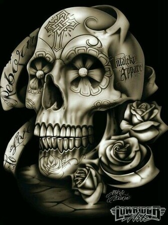 Lowrider Artelowrider Art Chicano Tattoo Latino Bones