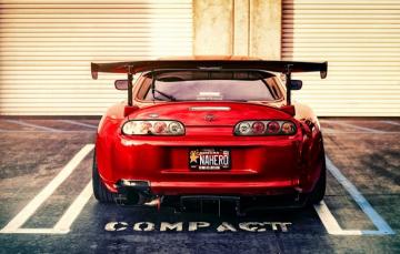Wallpaper Tuning Sports Car Toyota Red Rear Supra Image