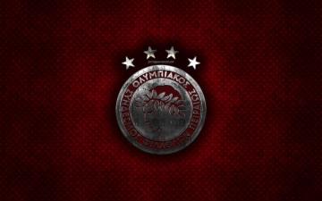 Wallpaper Olympiacos Fc Greek Football Club Red Metal