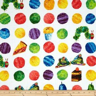 The Very Hungry Caterpillar Flannel Discount Designer Fabric
