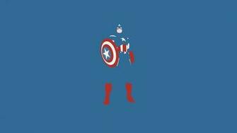 Comics Captain America Blue Background Wallpaper