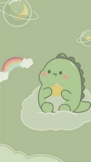 Cartoon Dinosaur Phone Wallpaper