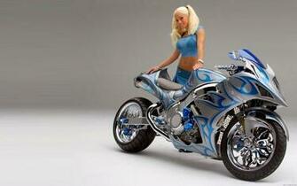 Sexy Lingerie Girls With Motorcycle HD Wallpaper Kawasaki Ninja
