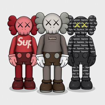 Hypebeast Illustration Print On Instagram Kaws X Supreme