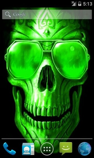 Green Skull Live Wallpaper Android Apps On Google Play