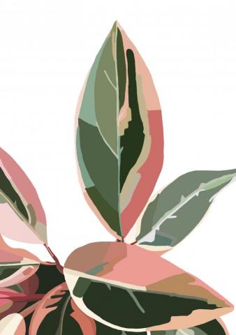 Lots Of Leaves In Art Painting Fancy Plant