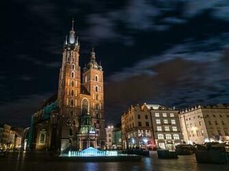 Oland Castles Rivers Night Street Lights Wawel Castle