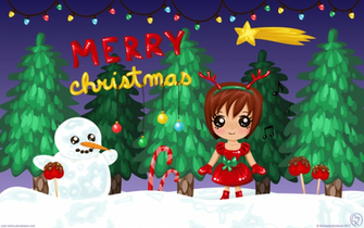 Merry Christmas Wallpaper By Cute Twins