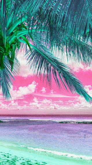Pastel Beach Wallpaper iPhone Cute