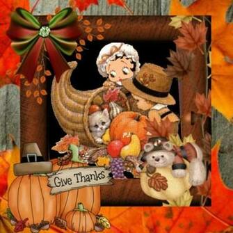 Betty Boop And Precious Moments Thanksgiving