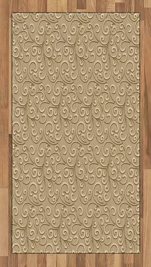 Amazon Ambesonne Beige Area Rug Floral Swirls Damask Pattern