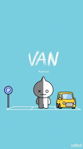 Bt21 Van With Name HD Wallpaper Wallpapertip
