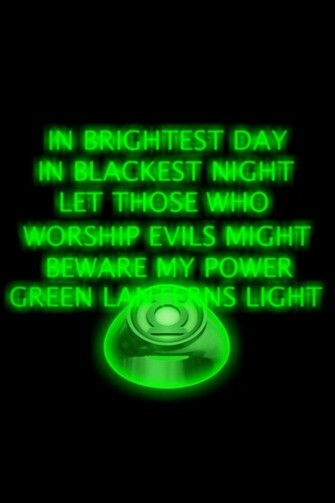 Green Lantern Ring And Oath Background By Kalel7